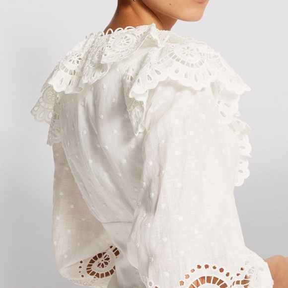 Zimmermann Bellitude White Linen Dress Size 0 - Picture 5 of 6